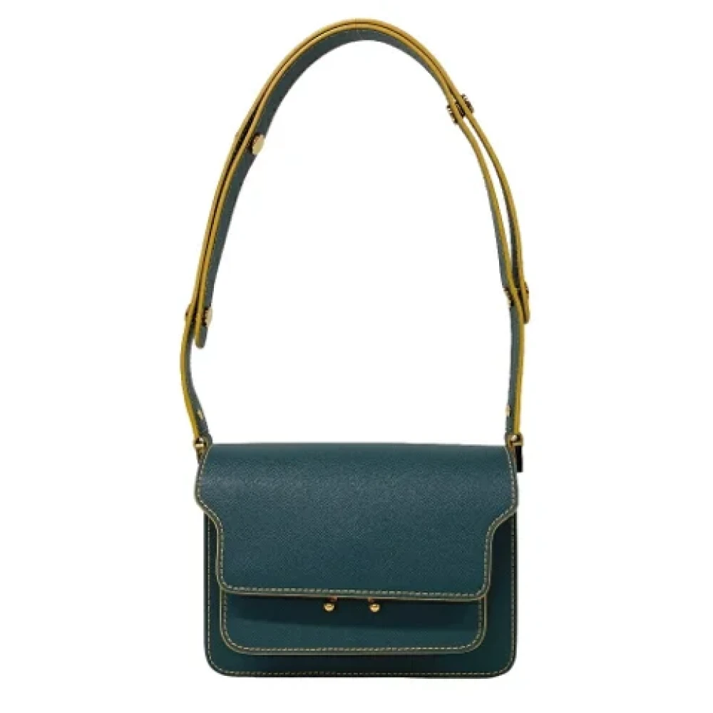 Marni Pre-owned Leather shoulder-bags Green Dames