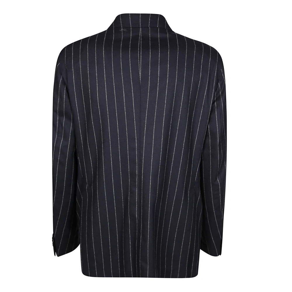Tagliatore Gestreept Enkelbreasted PAK Blue Heren