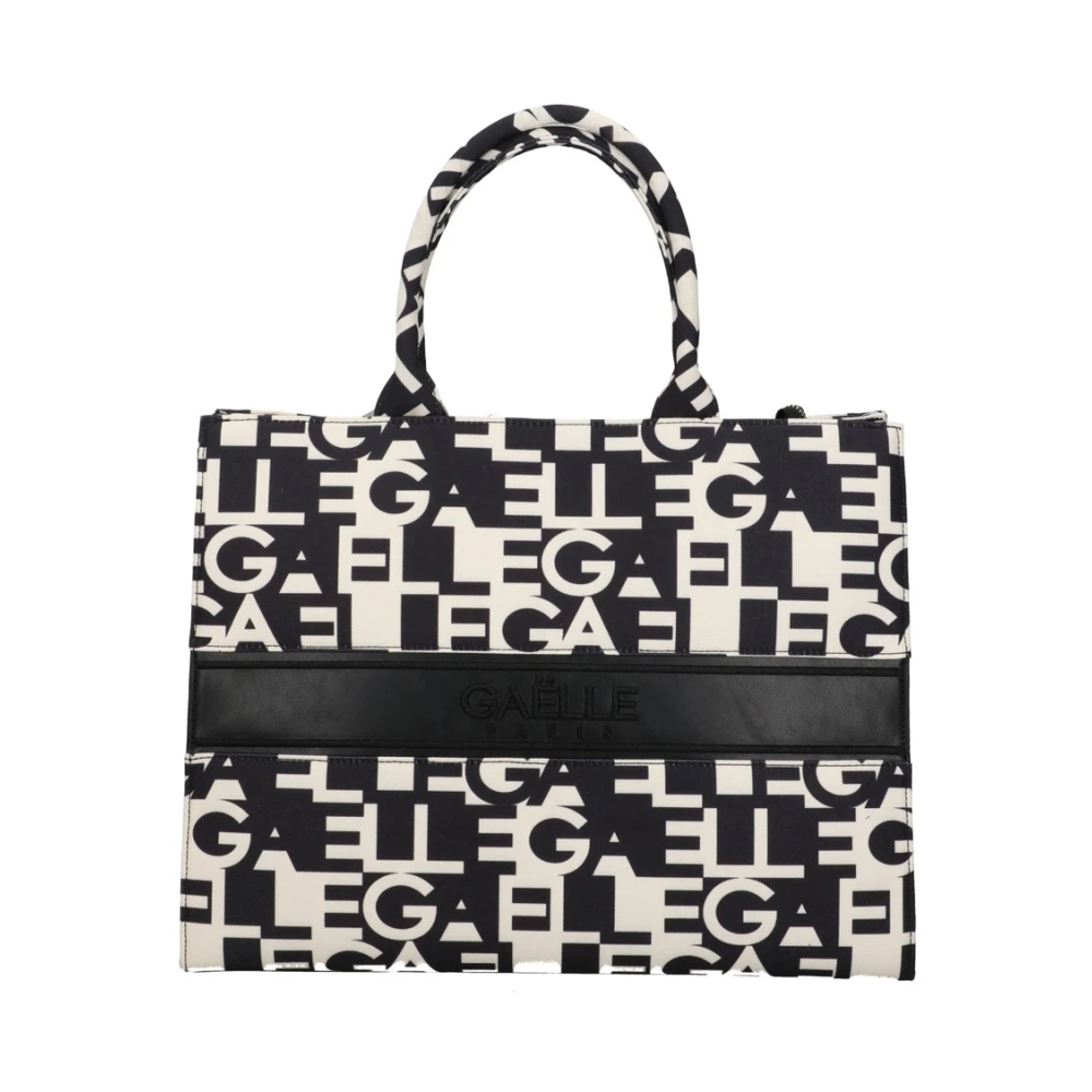 Gaëlle Paris Elegante Zwarte Shopper Tas met Logo Black Dames