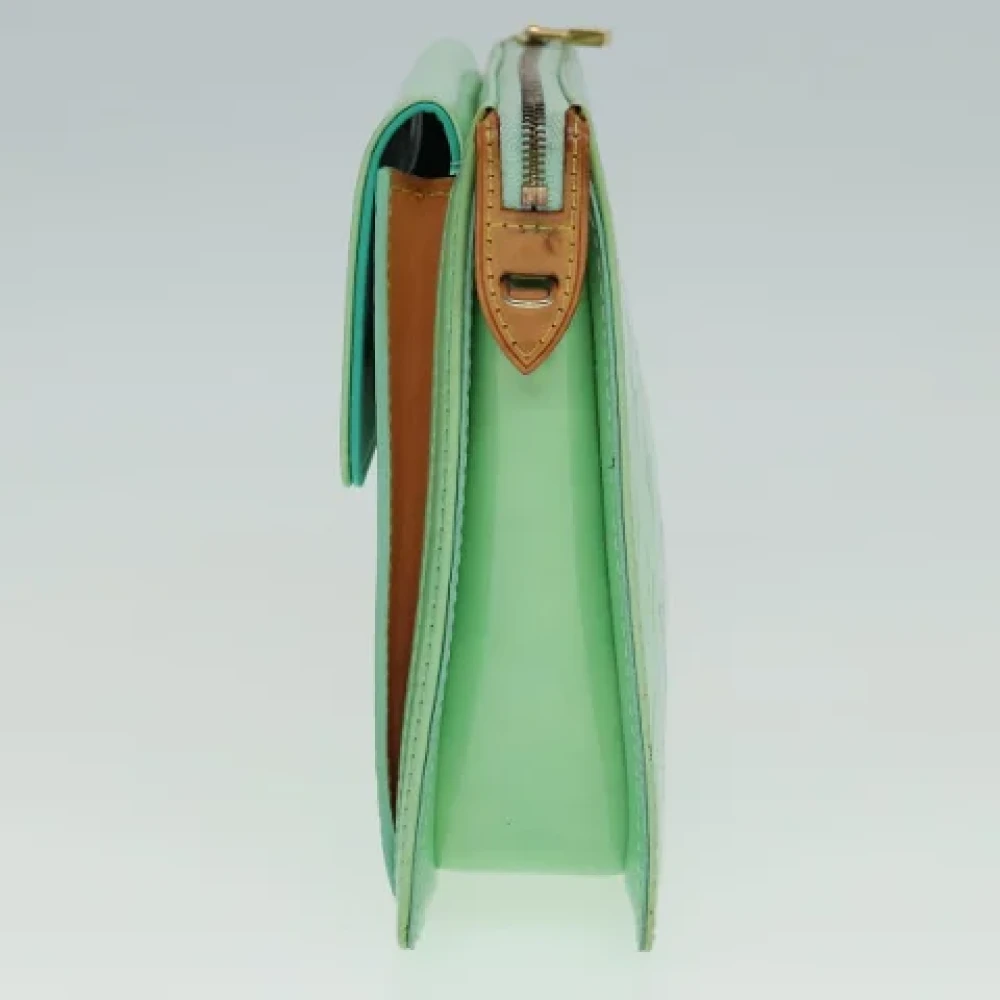 Louis Vuitton Vintage Pre-owned Leather pouches Green Dames