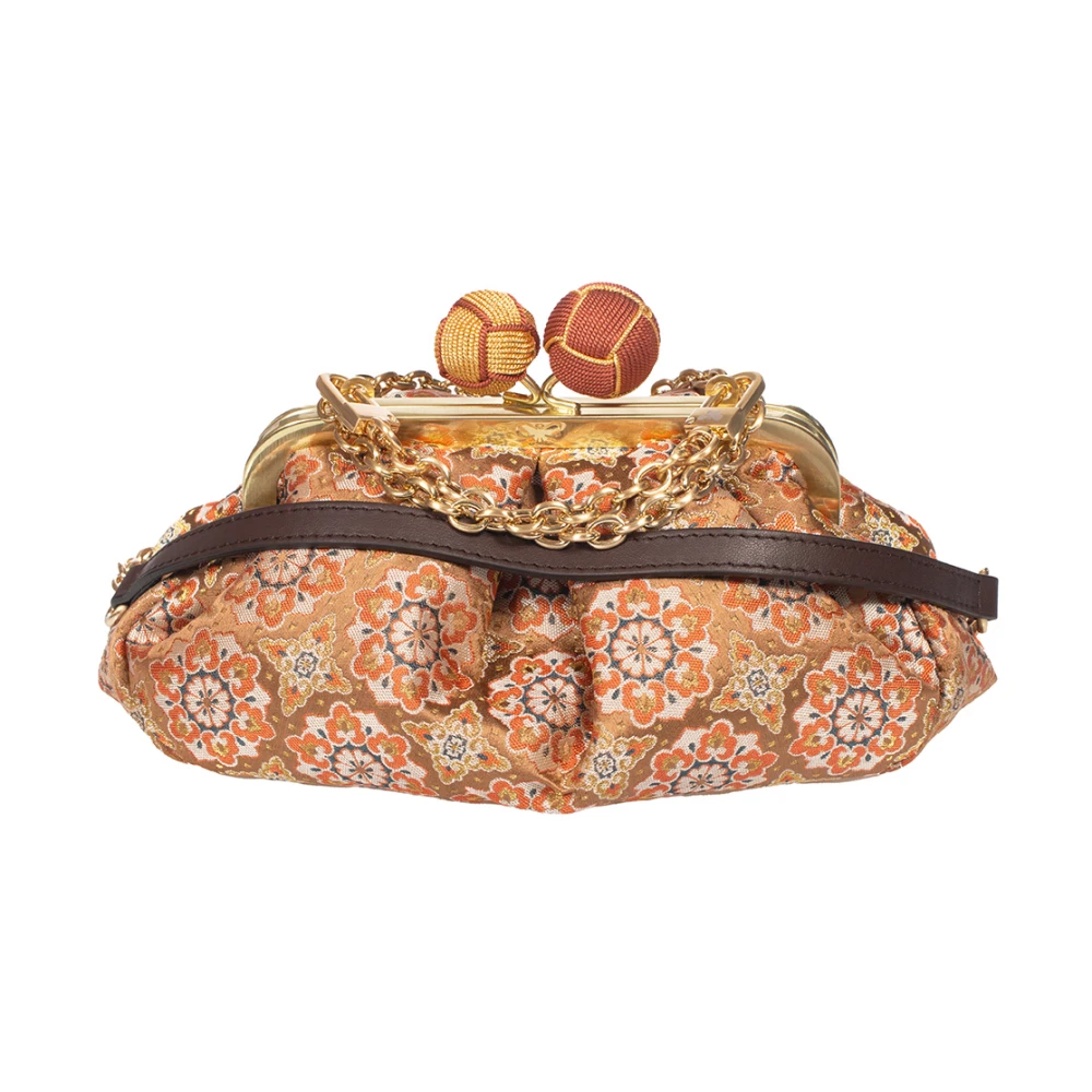 Max Mara Weekend Kleine tas met Kimono Jacquard ontwerp Brown Dames