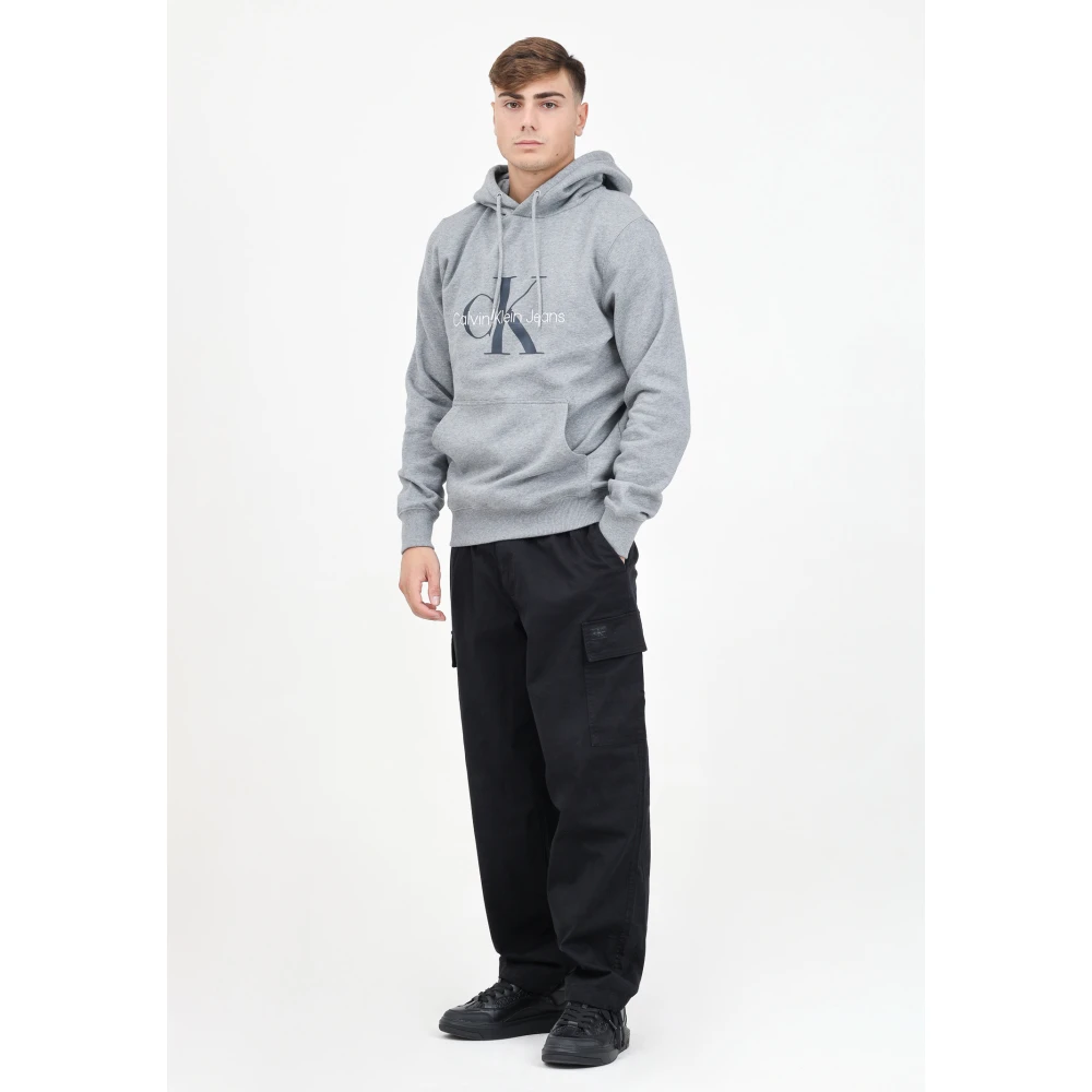 Calvin Klein Jeans Zwarte Casual Twill Broek Regular Fit Black Heren