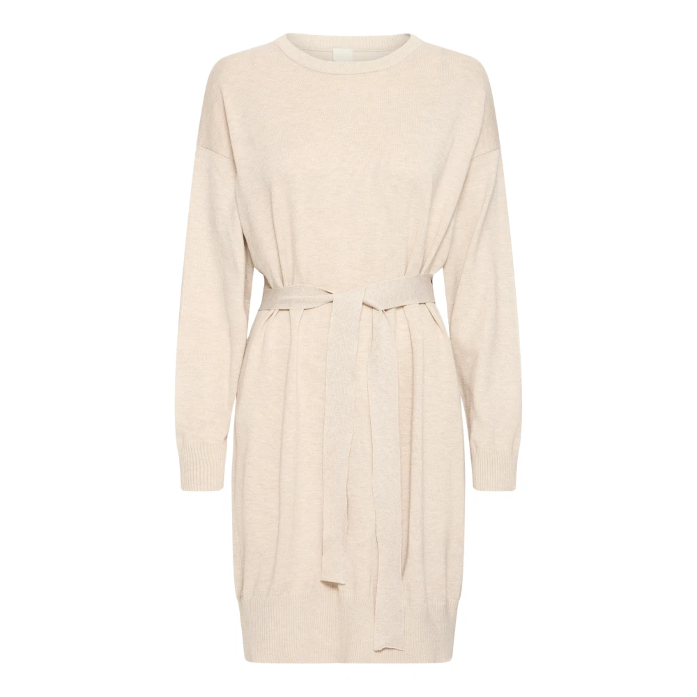 Ichi Donna Beige Vestito In Maglia Da Ihluls - Immagine 2