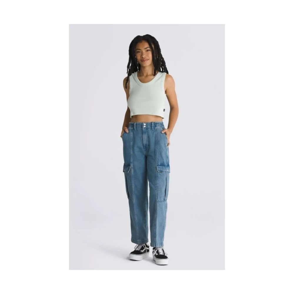 Vans Rib Tank Top Green Dames
