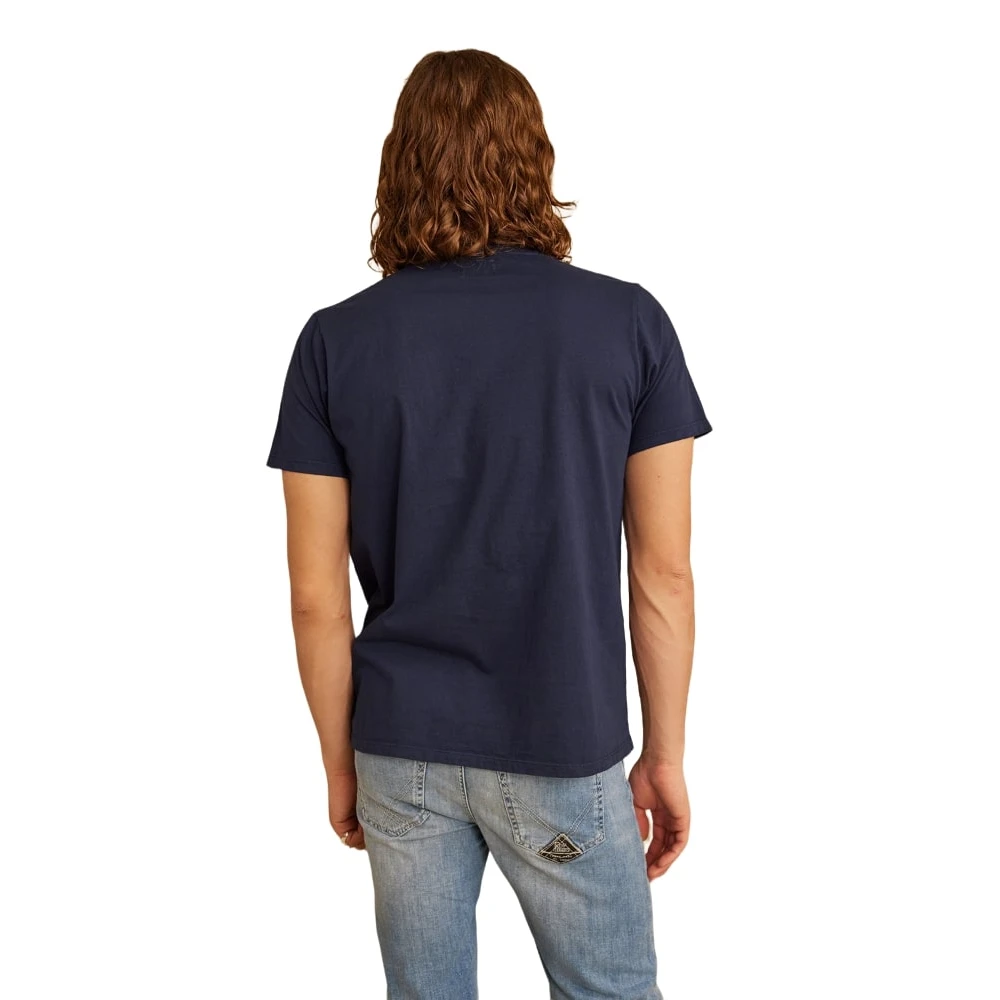 Roy Roger's Korte Mouw T-shirt Blue Heren