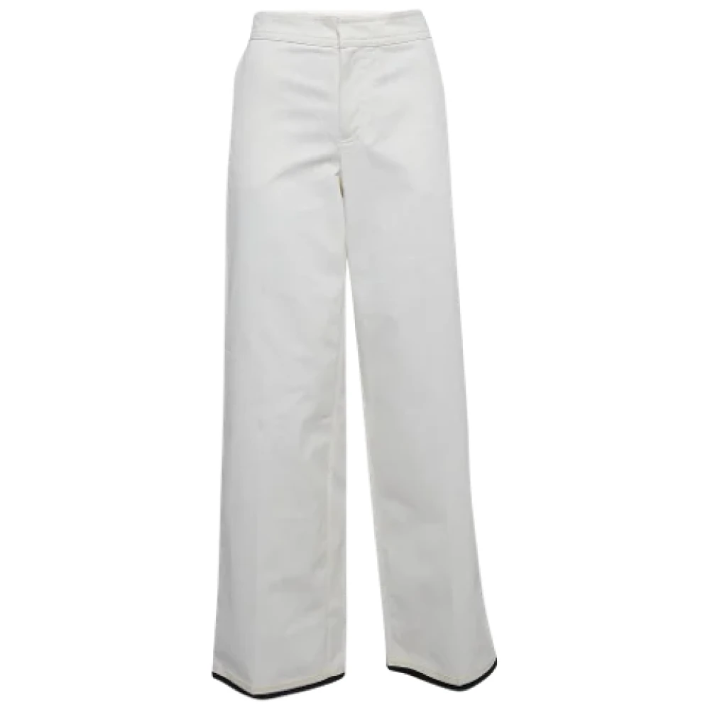 Moncler Pre-owned Cotton bottoms White Dames