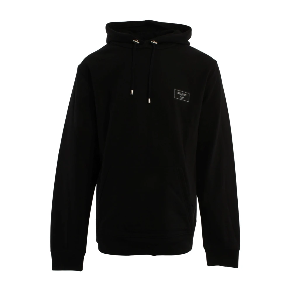 Balmain Black Vintage Embroidered Hoodie - Male - Hoodies - Xl - Sweatshirts & Hoodies