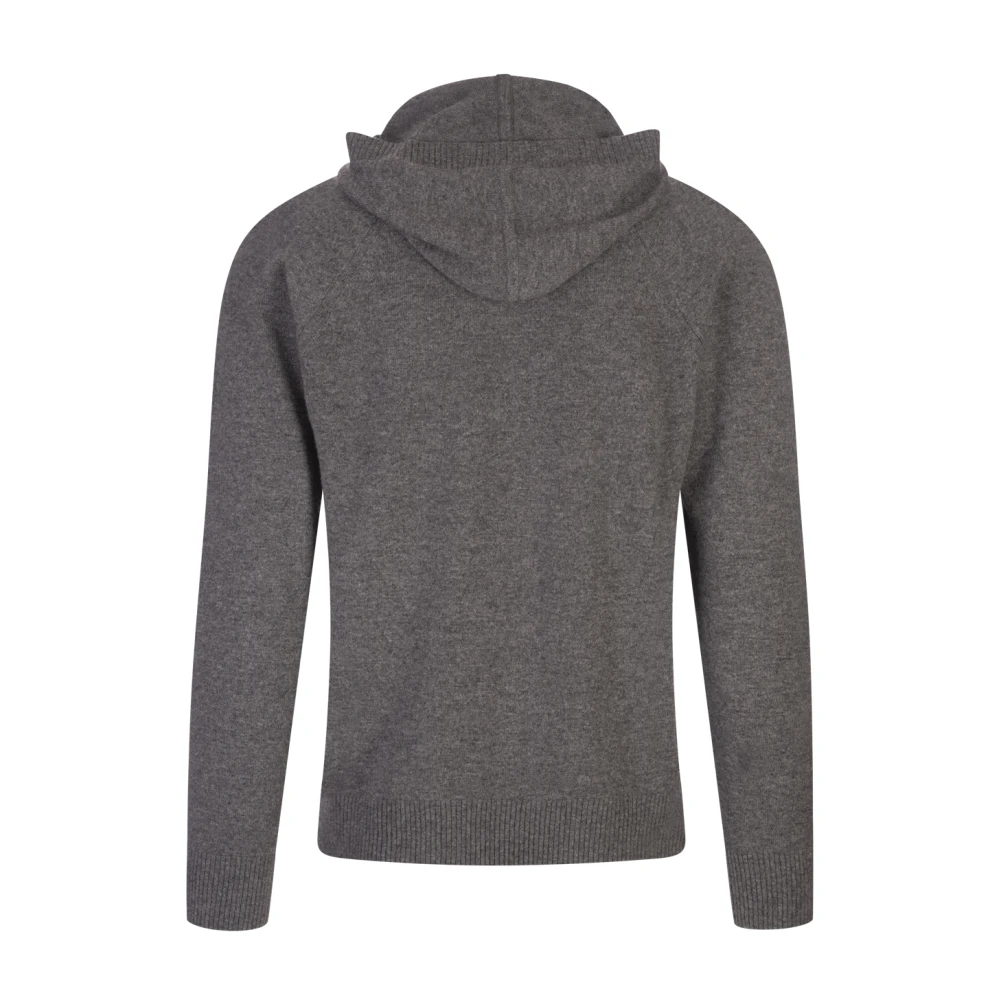 Vince Zachte Wol Cashmere Blend Hoodie Gray Heren