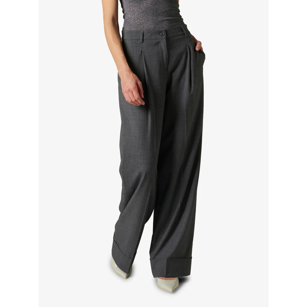 Manila Grace Witte Palazzo Broek Elegante Stijl White Dames