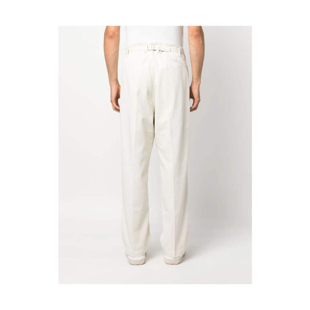 Lemaire Straight Trousers White Heren