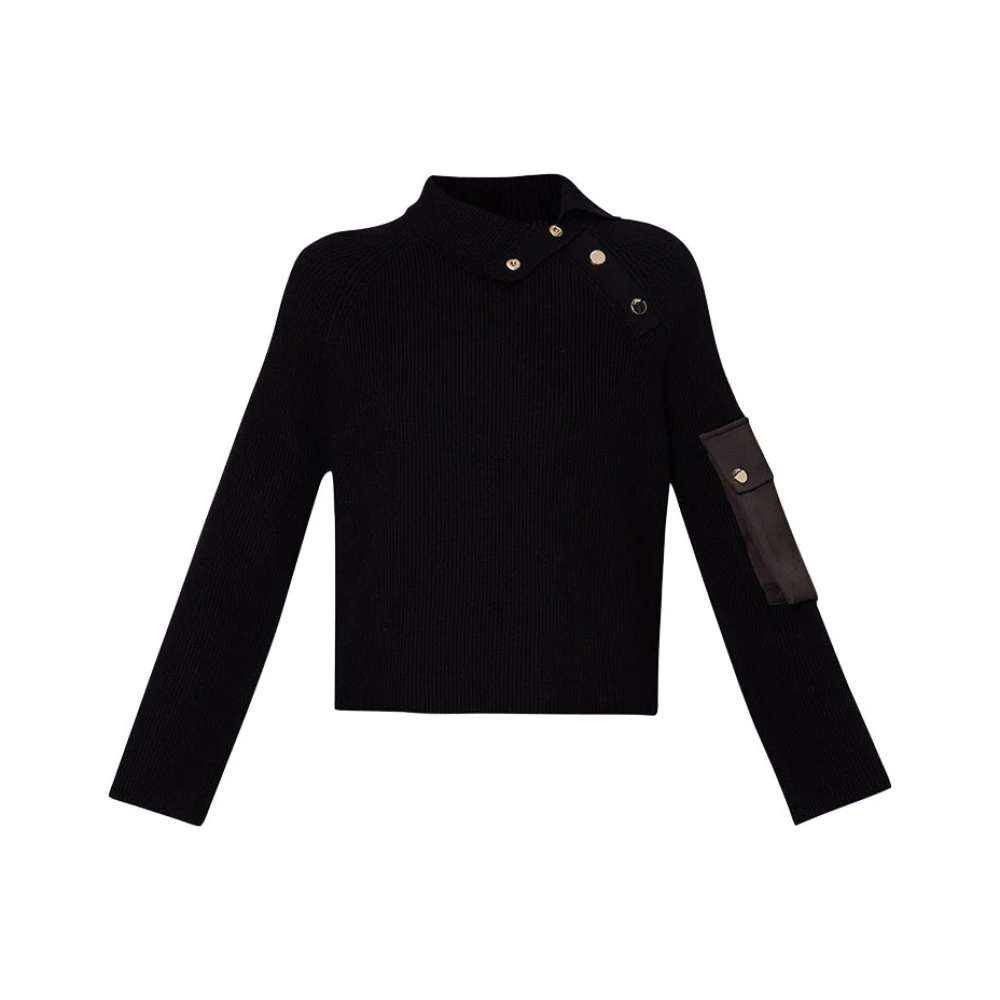 Liu Jo Zwarte Glittertrui Chic Stijl Black Dames