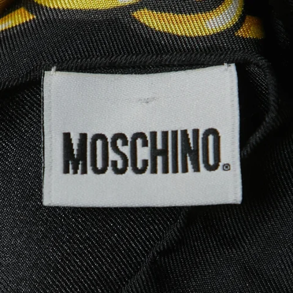 Moschino Pre-Owned Pre-owned Silk scarves Black Dames