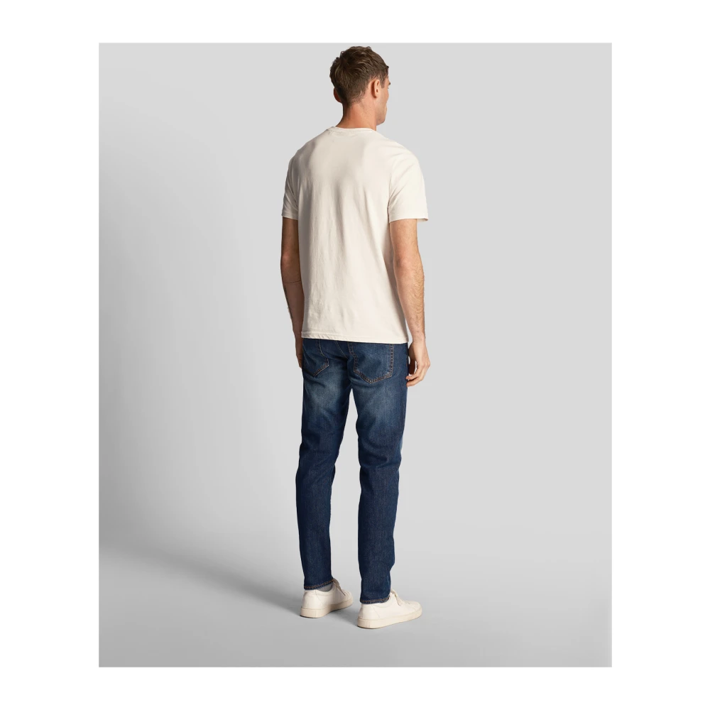 Lyle & Scott Broek Tapered Denim Blue Heren