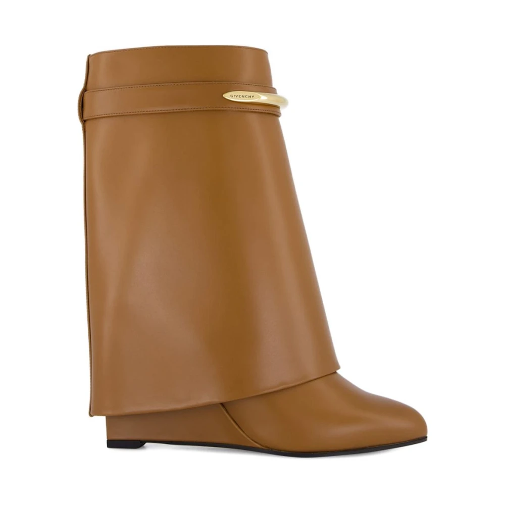 Givenchy Women's Brown High Boots, 7 Uk, Shark Ankle Boots