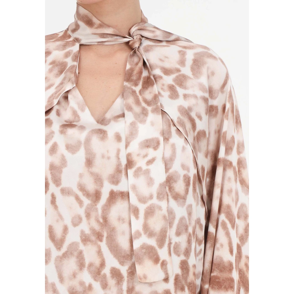 Simona Corsellini Animal Print Blouse Pink Dames