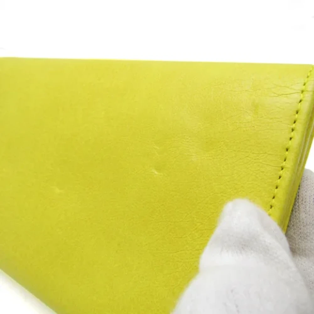 Balenciaga Vintage Pre-owned Leather wallets Yellow Dames