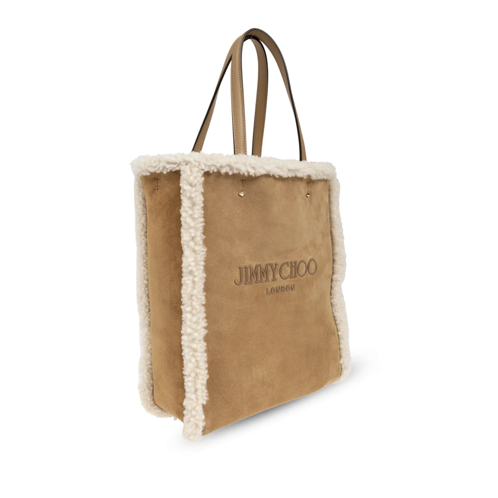 Jimmy Choo Tas Lenny North-South Medium type-shopper Beige Dames