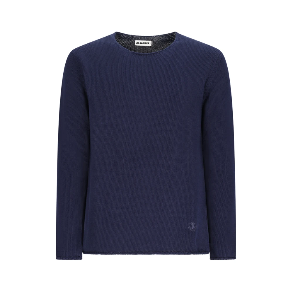 Jil Sander Men's Blue Sweater Dn Ls