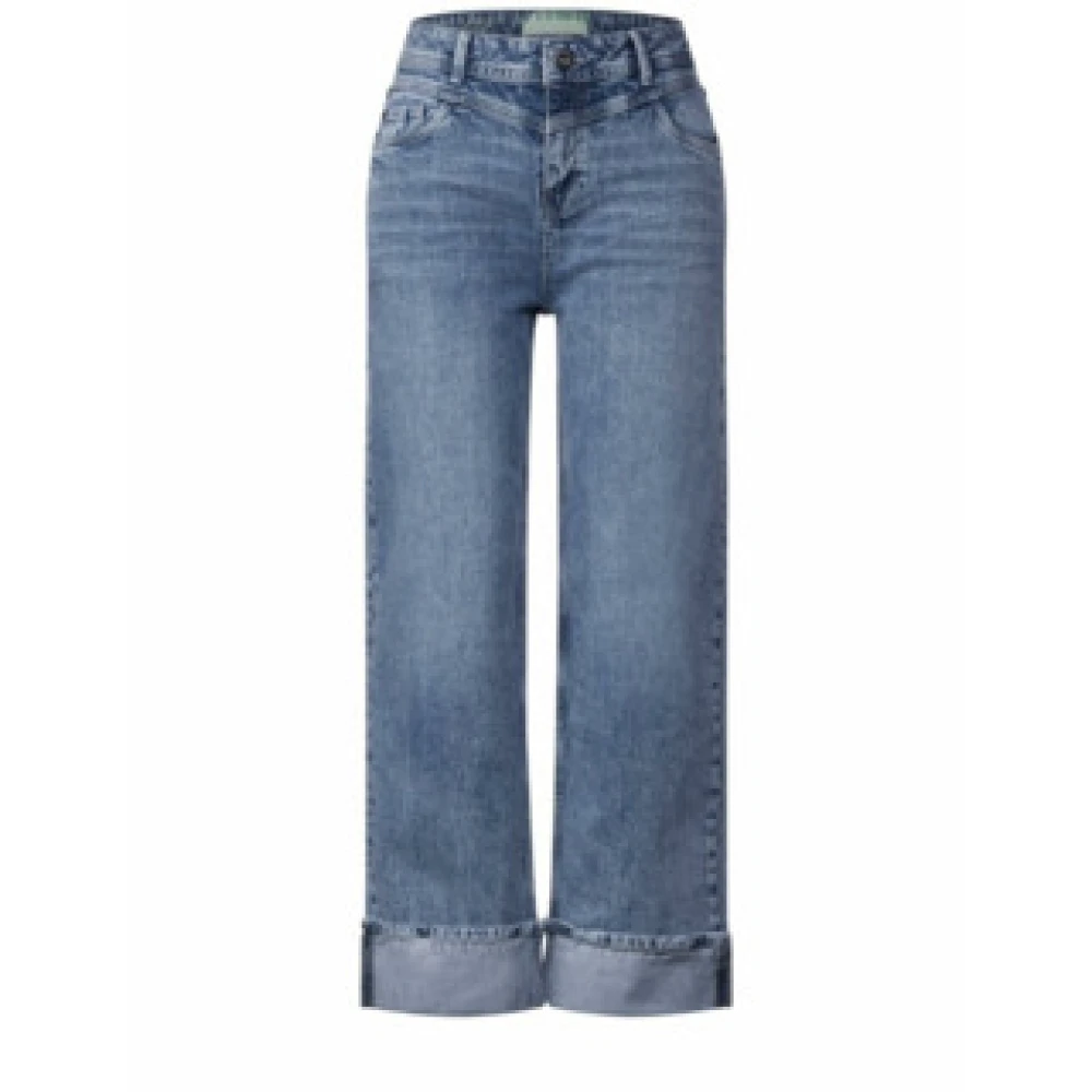 Street One Denim Straight Leg Casual Jeans Blue Dames