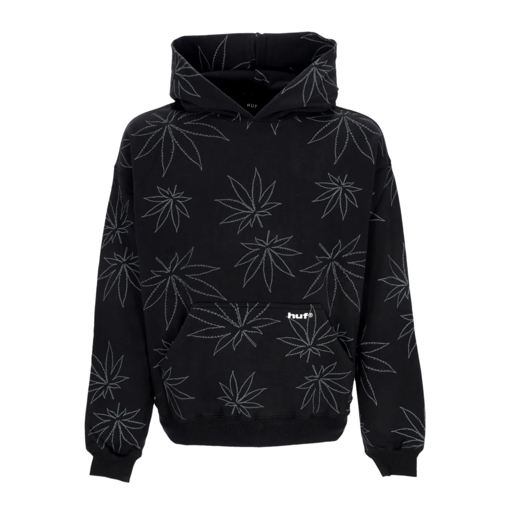 Huf Men's Black Plantlife Fleece Hoodie - Hoodies - Xl - Sweatshirts & Hoodies