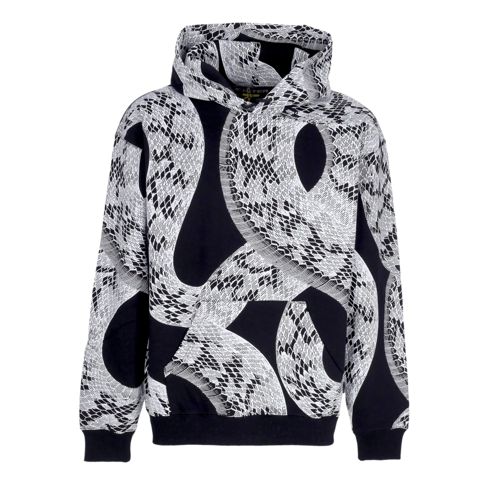 Iuter Zwarte hoodie met Boa-trim Multicolor Heren