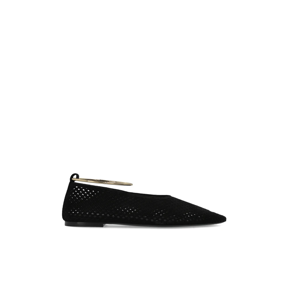 Jil Sander Vrouw Zwart Schoenen Dames, 36 Eu, Leer, Ballerina