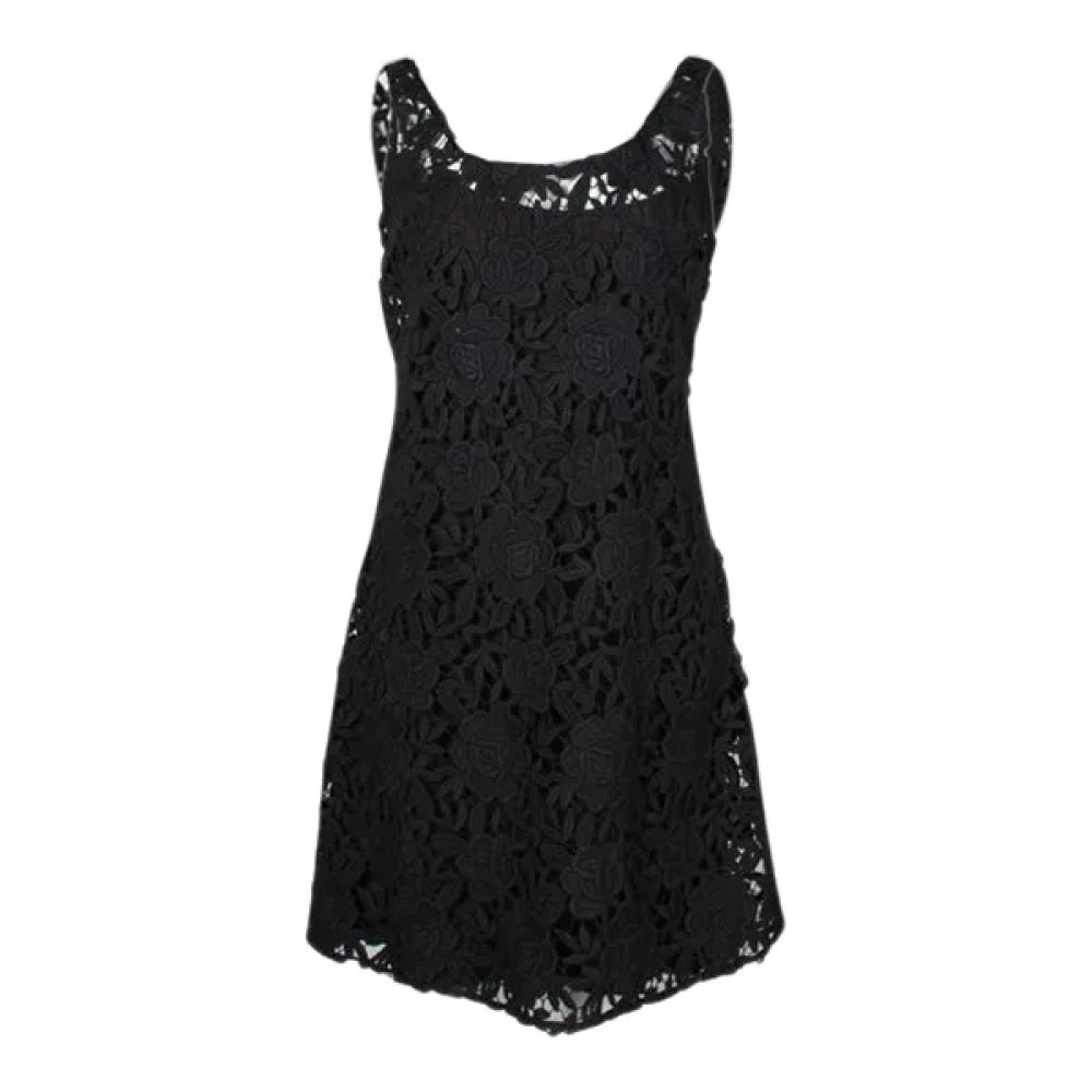 Prada Vintage Pre-owned Cotton dresses Black Dames