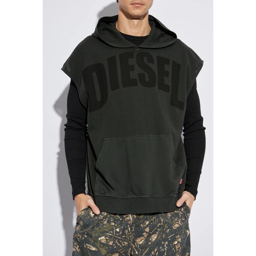 Diesel Sweatshirt S-Boxt-Sl-Mesh Gray Heren