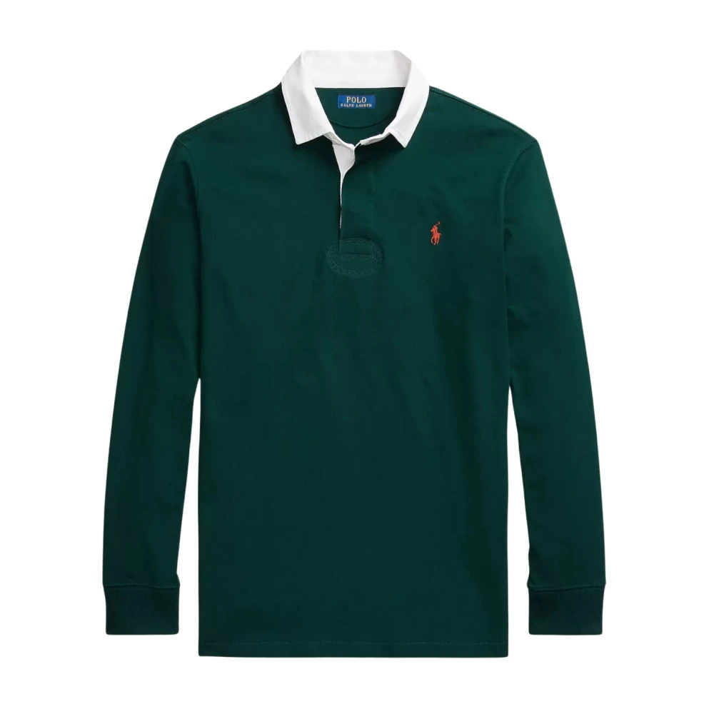 Ralph Lauren Groen poloshirt met lange mouwen en logo Green Heren