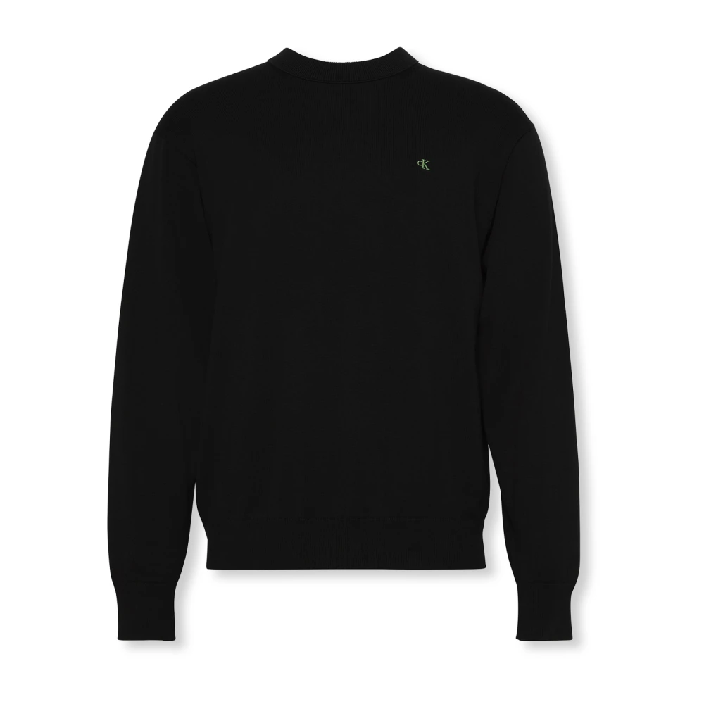 Calvin Klein Jeans Men Relaxed Cotton Monogram Jumper - Black - Image 8