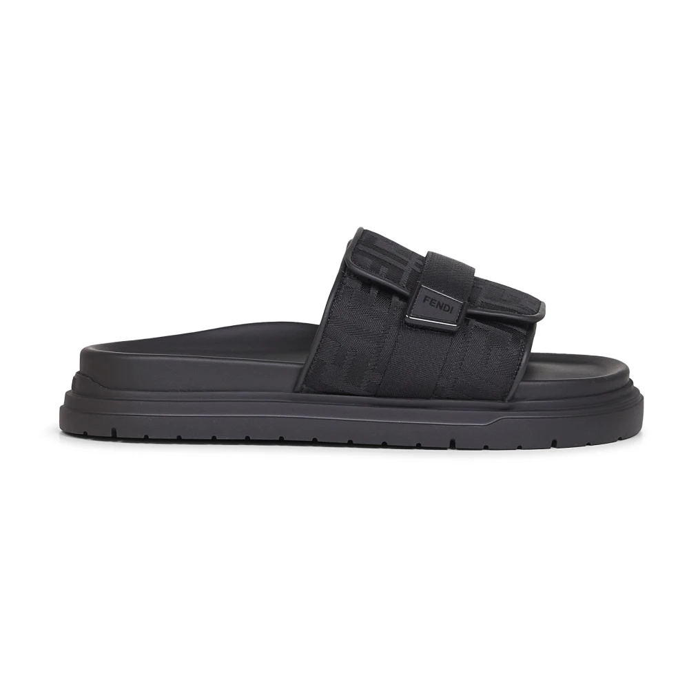 Fendi Men's Black Chunky Slides - Sliders - 5 Uk - Shoes