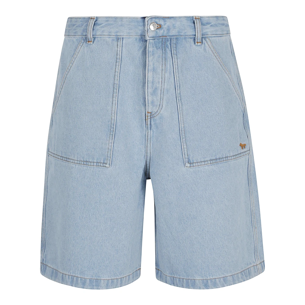 Maison Kitsuné Blue Bermuda Shorts - Male - Denim Shorts - W32 - Shorts
