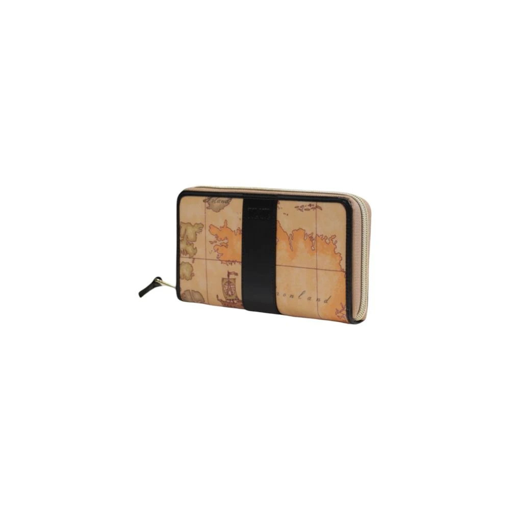 Alviero Martini 1a Classe Zwarte leren damesportemonnee Herfst Wintercollectie Brown Dames