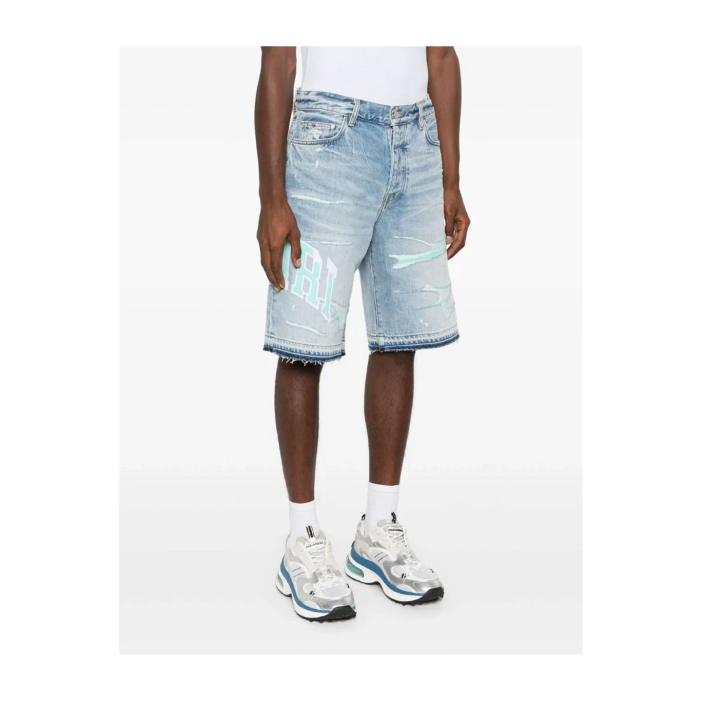 Amiri Denim Shorts Blue Heren