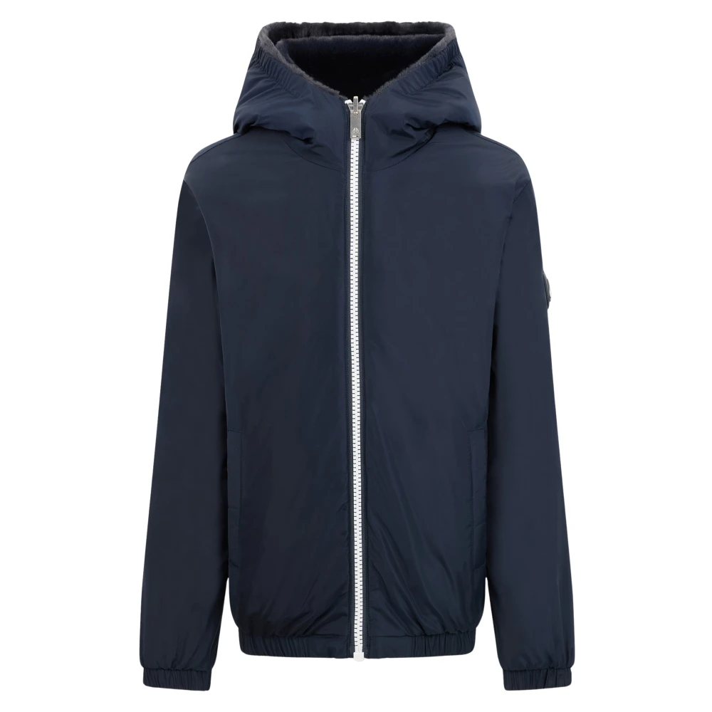 Moose Knuckles Boys Blue Simcoe Reversible Bunny Jacket - 6 Y - Kids