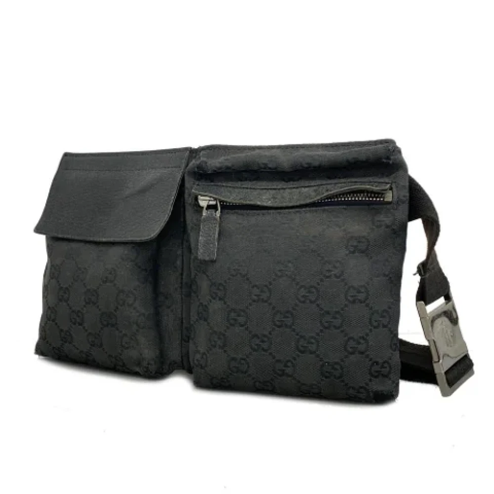 Gucci Vintage Pre-owned Canvas crossbody-bags Black Dames