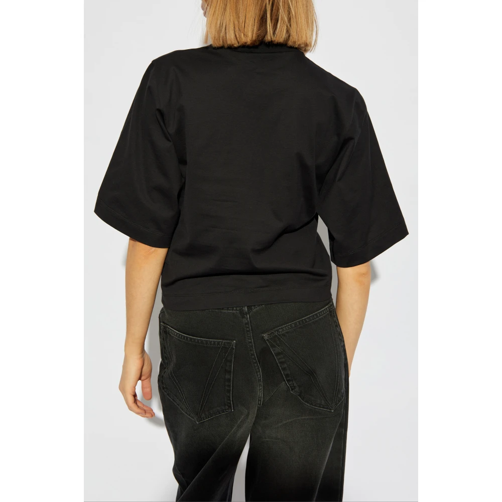 Palm Angels T-shirt met logo Black Dames