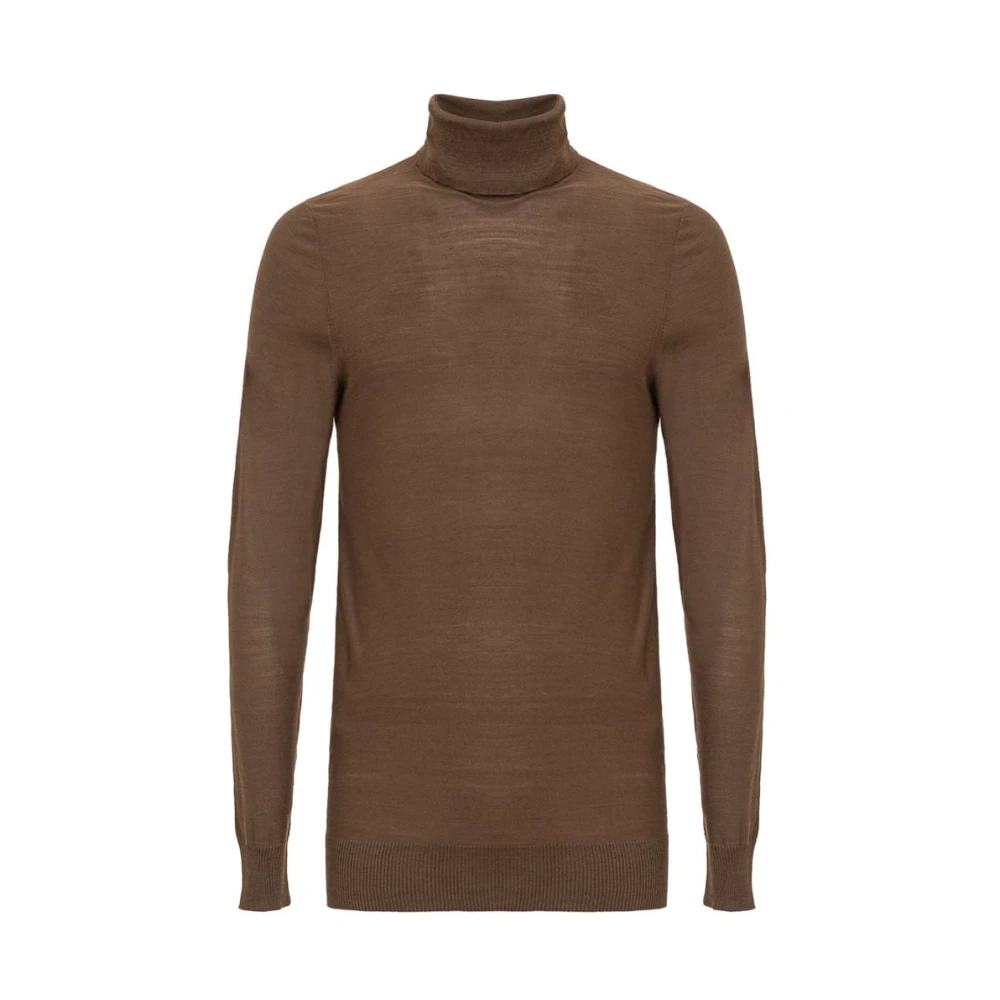 Brioni Bruine Kasjmier Trui Brown Heren