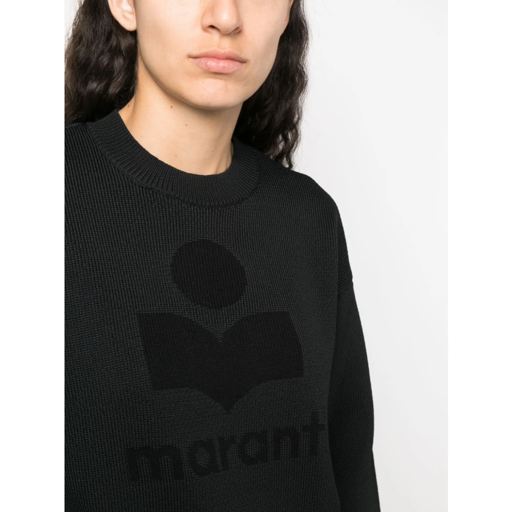 Isabel Marant Étoile Zwart Sweatshirt met Logo en Ronde Hals Black Dames