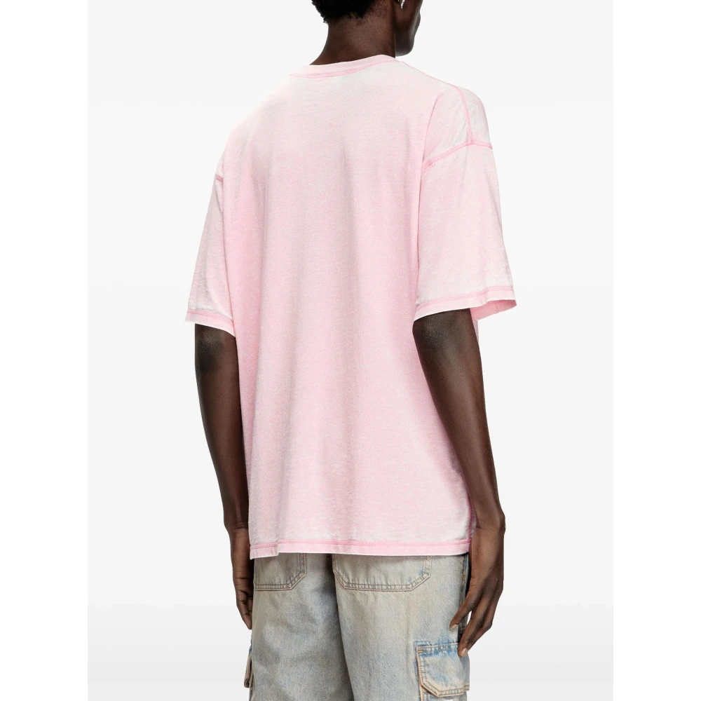 Diesel Roze T-shirts en Polos Pink Heren