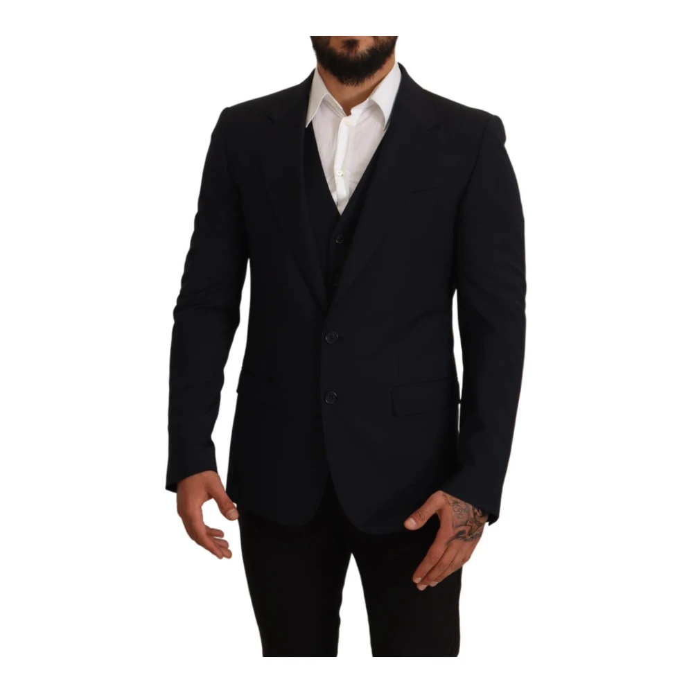 Dolce & Gabbana DG Blue Martini Blazer Kostymjacka Blue, Herr