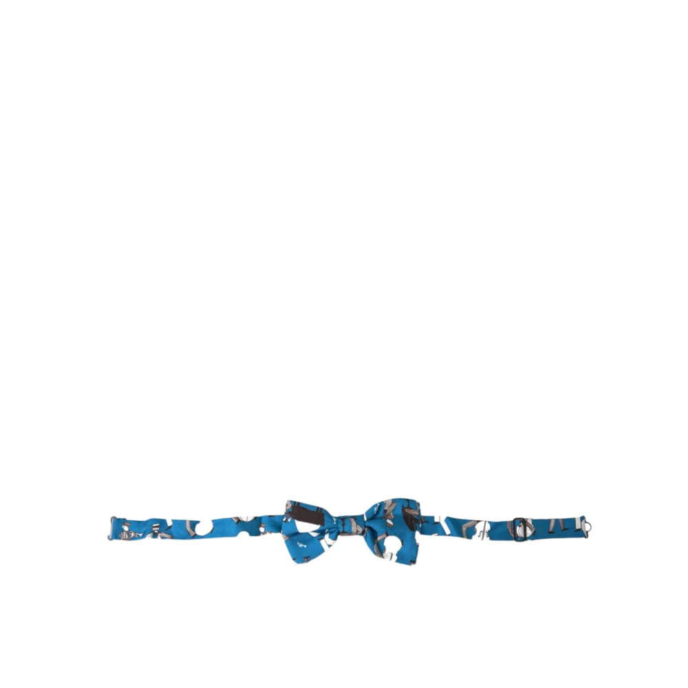 Dolce & Gabbana Men's Blue Jazz Club Silk Bow Tie - Bow Ties - One Size- Accessories