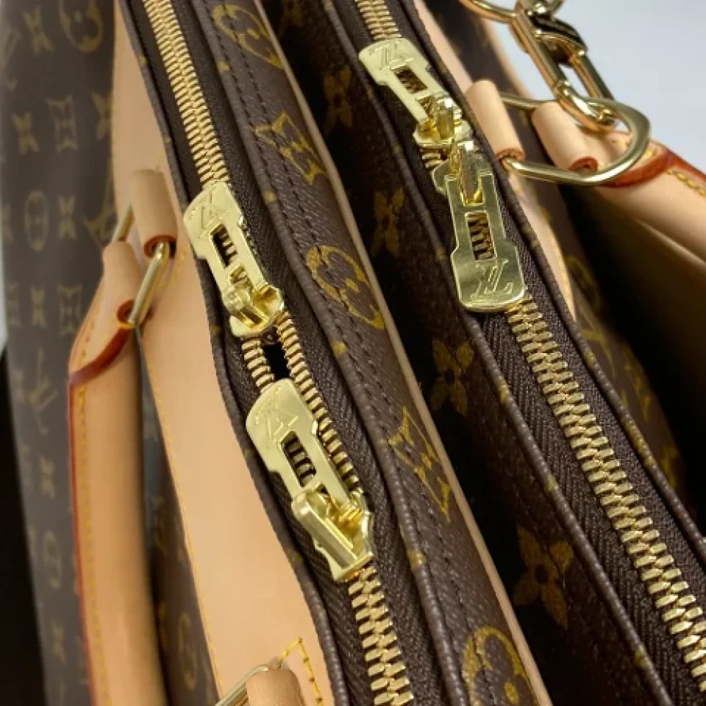 Louis Vuitton Vintage Pre-owned Cotton louis-vuitton-bags Brown Dames