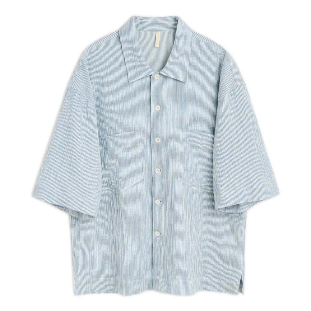 Sunflower Blue Short-Sleeved Shirt - Male - Short Sleeve Shirts - M - Shirts