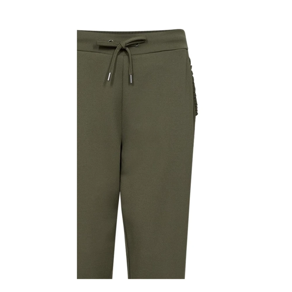 Soyaconcept Comfortabele broek van gerecyclede polyester mix Green Dames