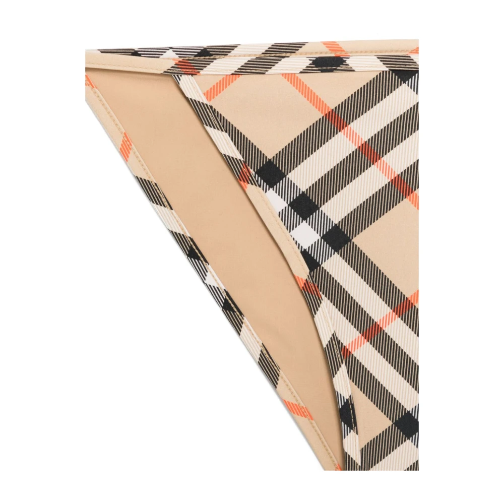 Burberry Bruine Geruite Print Bikini Bottoms Brown Dames