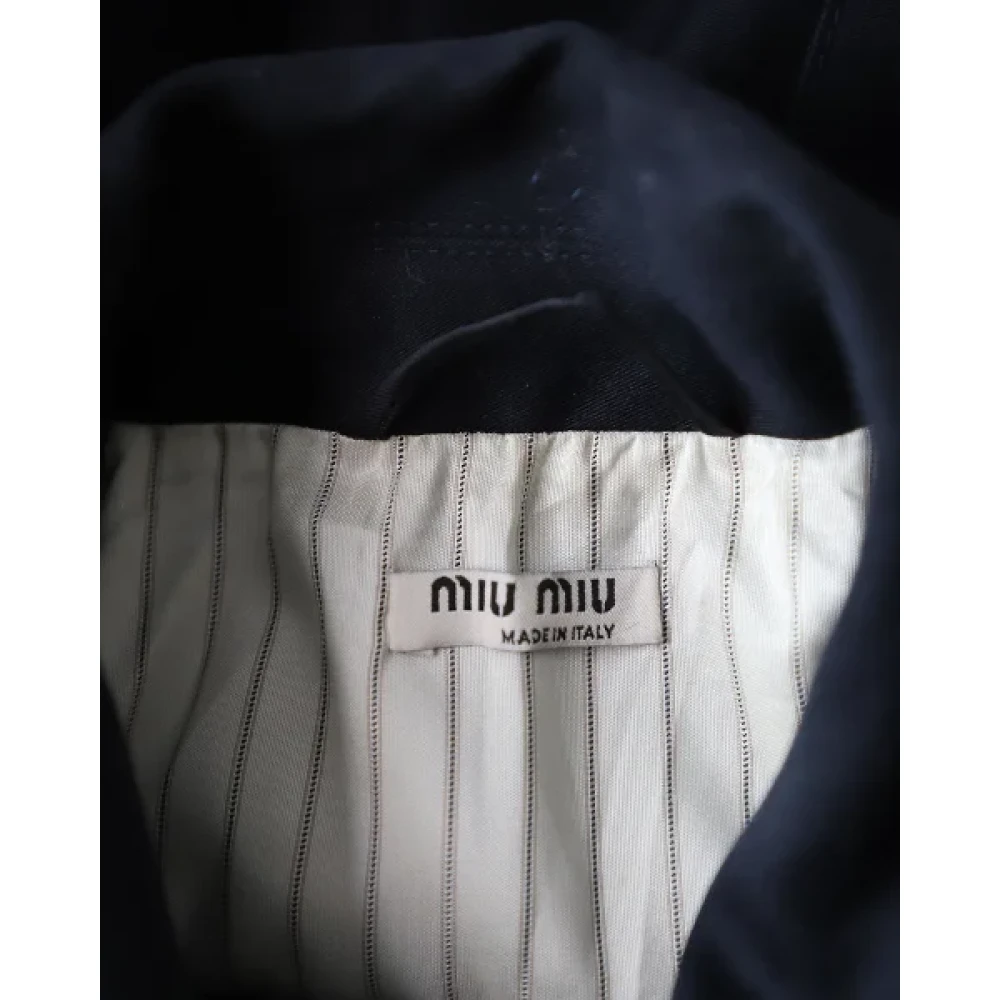 Miu Pre-owned Cotton outerwear Blue Dames