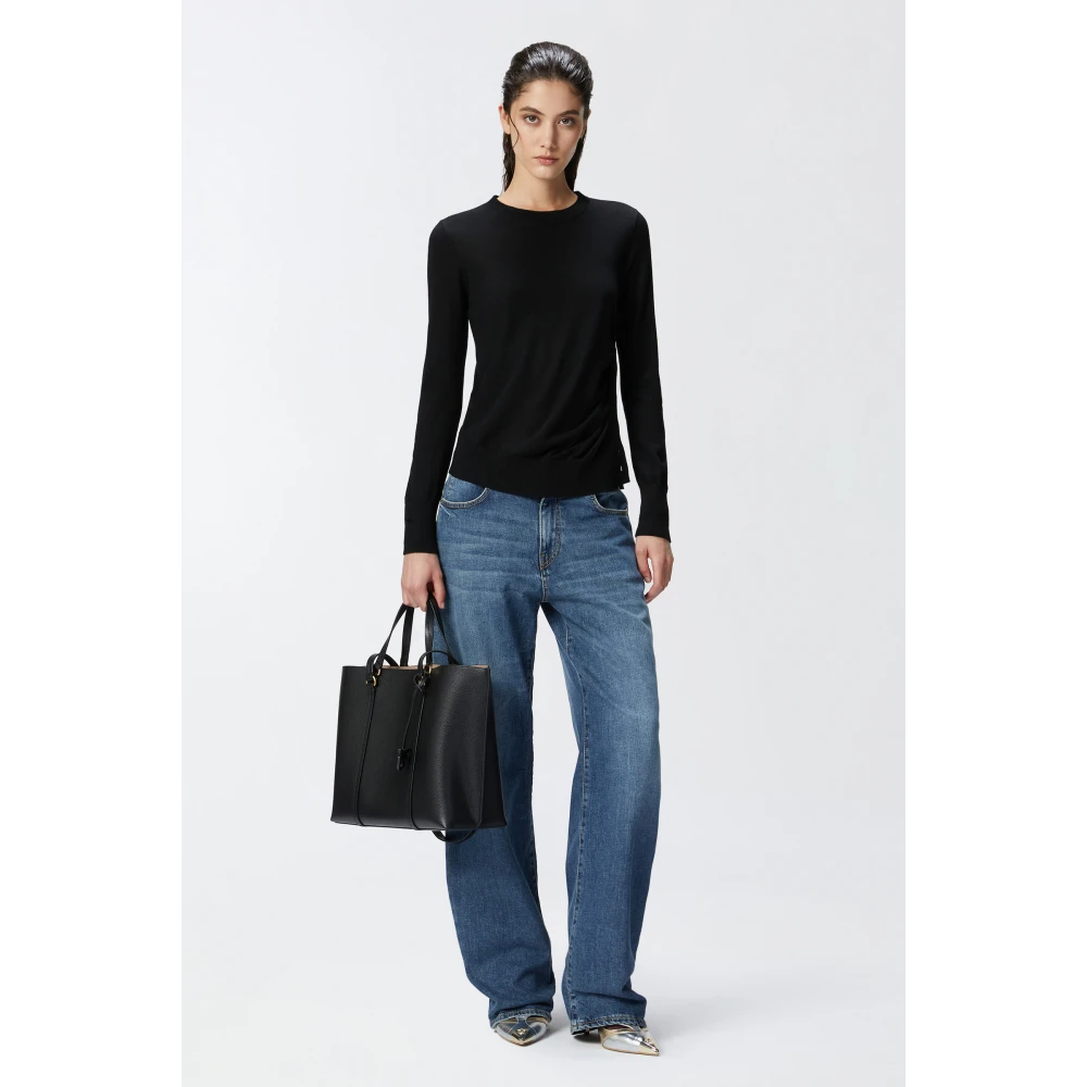 pinko Gebreide trui met knoopsluiting Black Dames