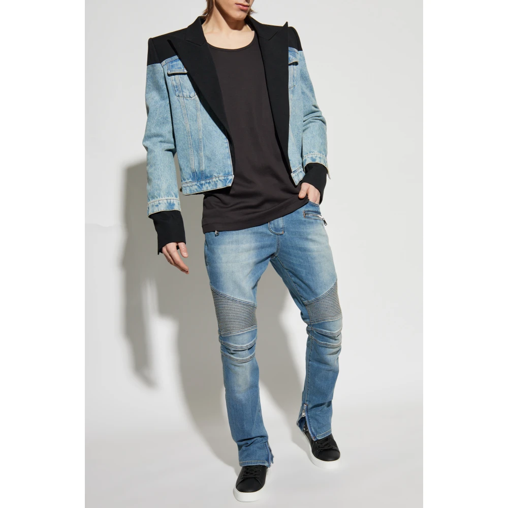 Balmain Jeans met ingenaaid ritsen in de benen Blue Heren
