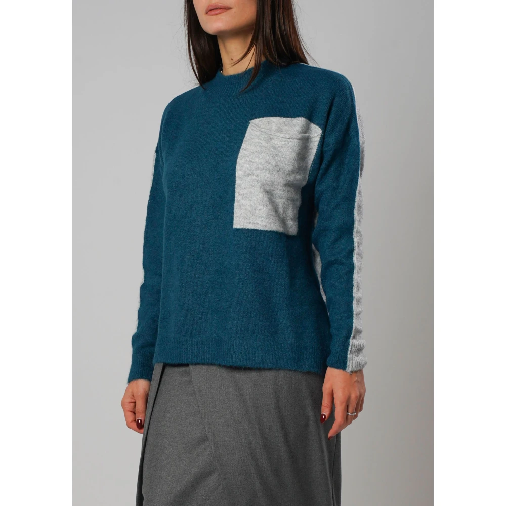 H2O Hoge hals trui Casual-Chic Blauw Green Dames